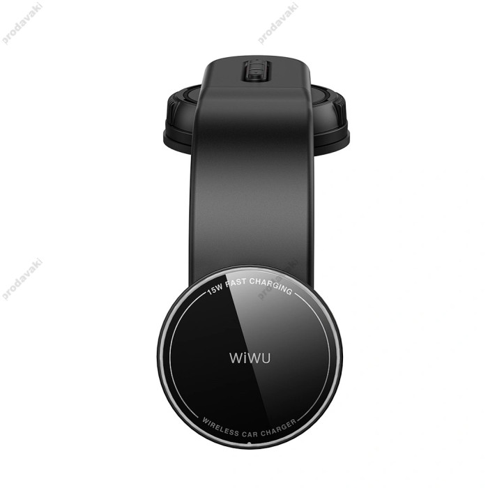 Автомобільний тримач із бездротовою зарядкою WiWU CH-327 Universal Automatic Wireless Car Charger Black