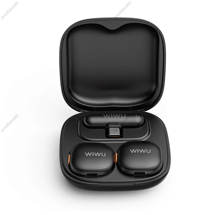 Бездротовий мікрофон для телефону Wiwu Wi-WM006 Duo Microphone AI Adaptive Type-C з кейсом заряджання