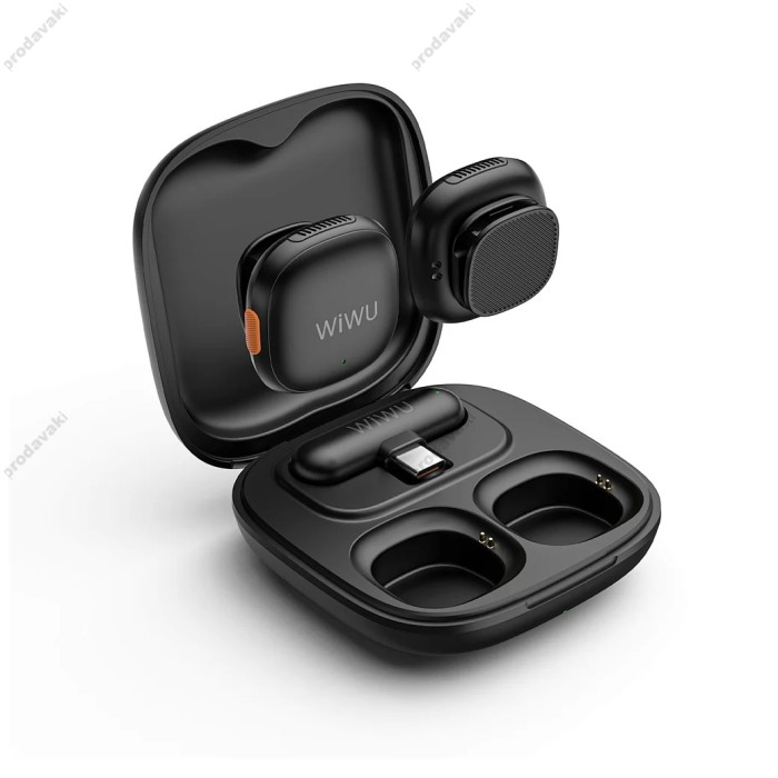 Бездротовий мікрофон для телефону Wiwu Wi-WM006 Duo Microphone AI Adaptive Type-C з кейсом заряджання