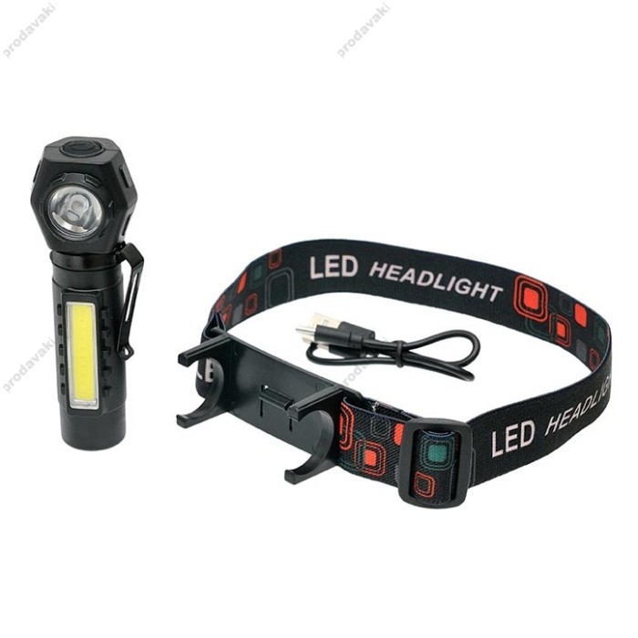 Ліхтарик налобний CH LED KX-212 Magnetic fix torch