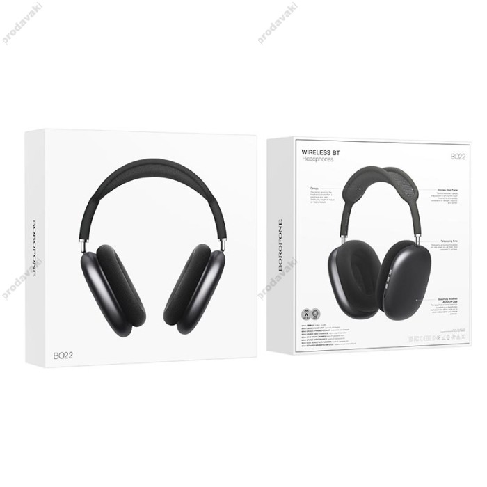 Бездротові Bluetooth навушники BOROFONE BO22 Elegant headphones BT 5.3 Grey