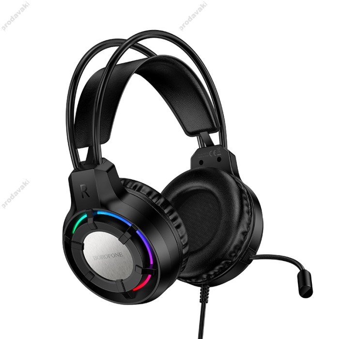 Дротові навушники BOROFONE BO112 Wave gaming headphones with mic Black