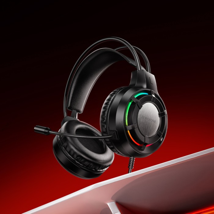 Дротові навушники BOROFONE BO112 Wave gaming headphones with mic Black