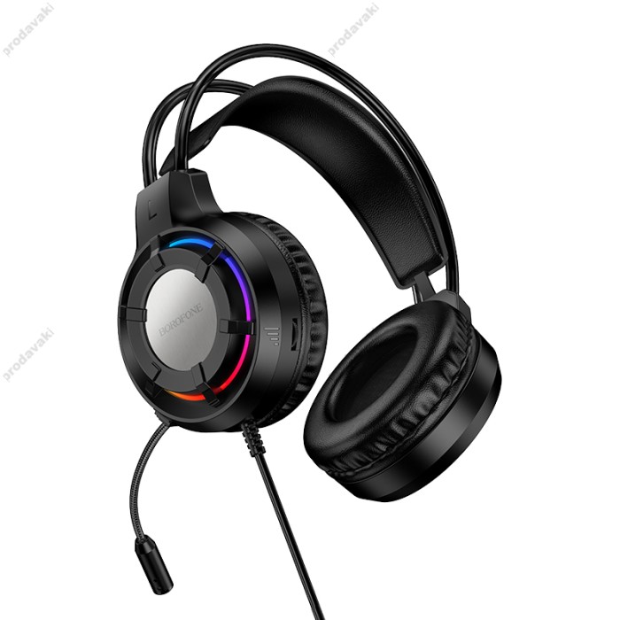 Дротові навушники BOROFONE BO112 Wave gaming headphones with mic Black