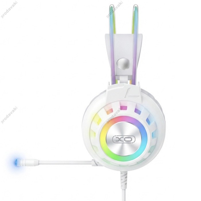 Дротові навушники XO GE10 Colorful RGB Gaming Headset with Microphone White