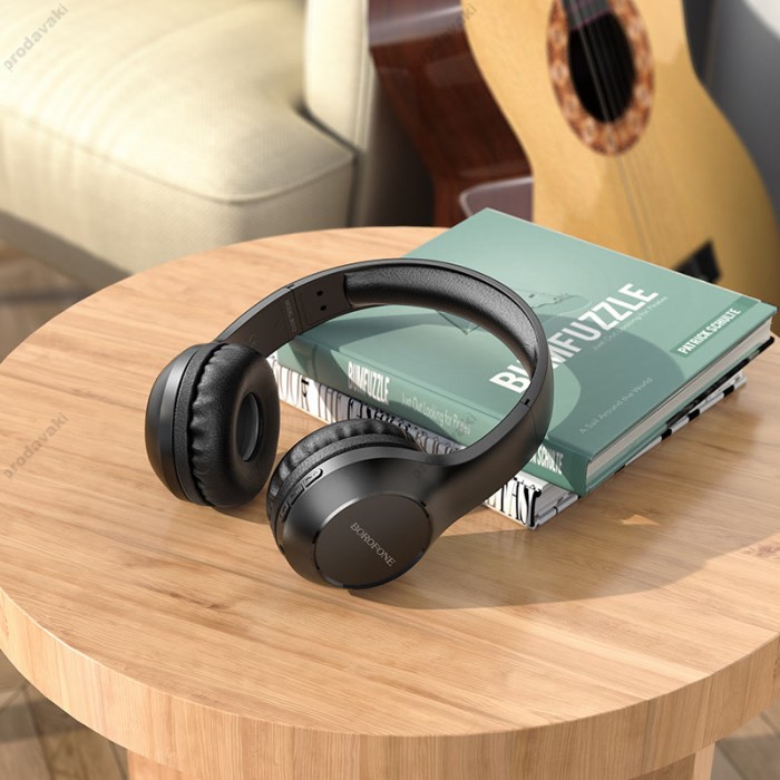 Бездротові Bluetooth навушники BOROFONE BO12 Power BT headset wireless with mic Black