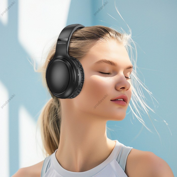 Бездротові Bluetooth навушники BOROFONE BO29 Fascinador headphones BT 5.4 Black