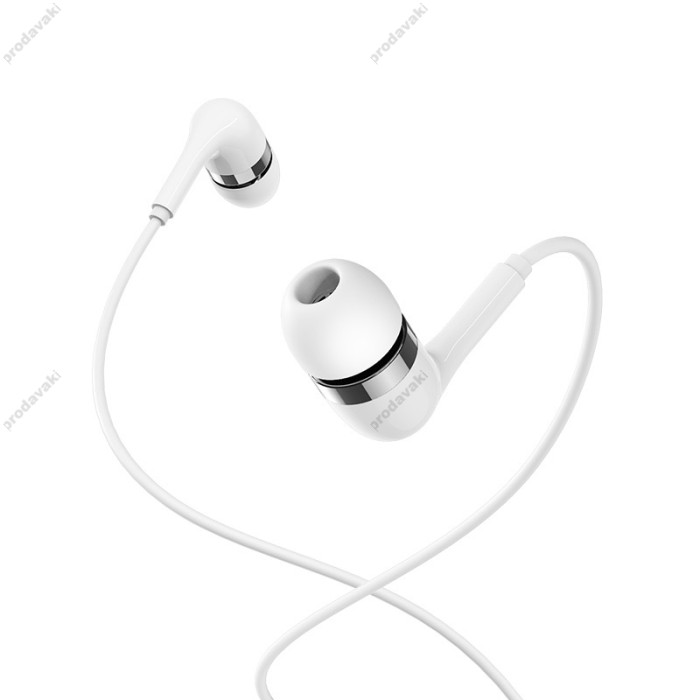 Дротові навушники BOROFONE BM39 Refined chant with mic White