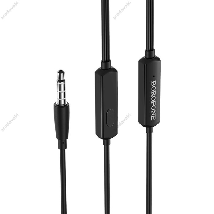 Дротові навушники BOROFONE BM39 Refined chant with mic Black