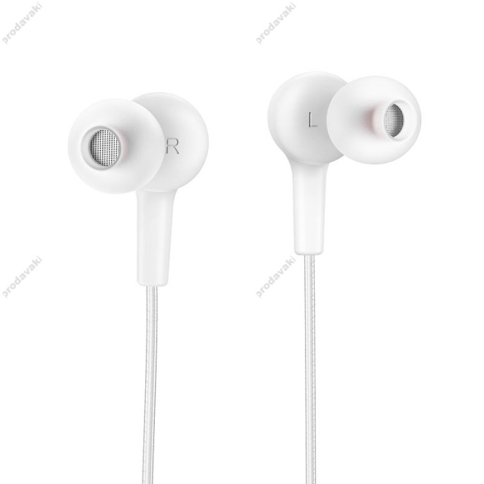 Дротові навушники HOCO M78 El Placer universal earphones with microphone White