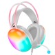 Дротові навушники HOCO W109 Rich gaming headphones RGB AUX+USB White