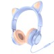 Дротові навушники Hoco W36 Cat ear headphones with mic Dream Blue