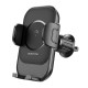 Автомобільний тримач із бездротовою зарядкою BOROFONE BH204 Blue Charm wireless (air outlet) 15W Black