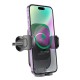 Автомобільний тримач із бездротовою зарядкою BOROFONE BH204 Blue Charm wireless (air outlet) 15W Black