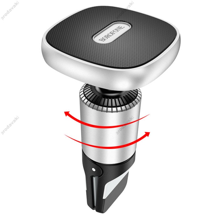 Автомобільний тримач BOROFONE BH44 Smart air outlet magnetic car bracket extended version Black-Silver