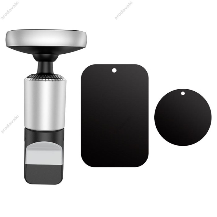 Автомобільний тримач BOROFONE BH44 Smart air outlet magnetic car bracket extended version Black-Silver