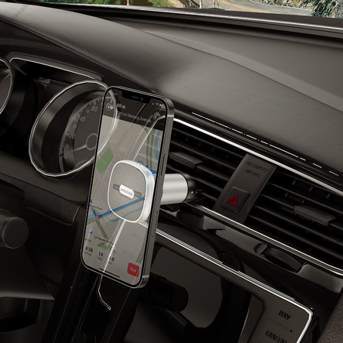Автомобільний тримач BOROFONE BH44 Smart air outlet magnetic car bracket extended version Black-Silver