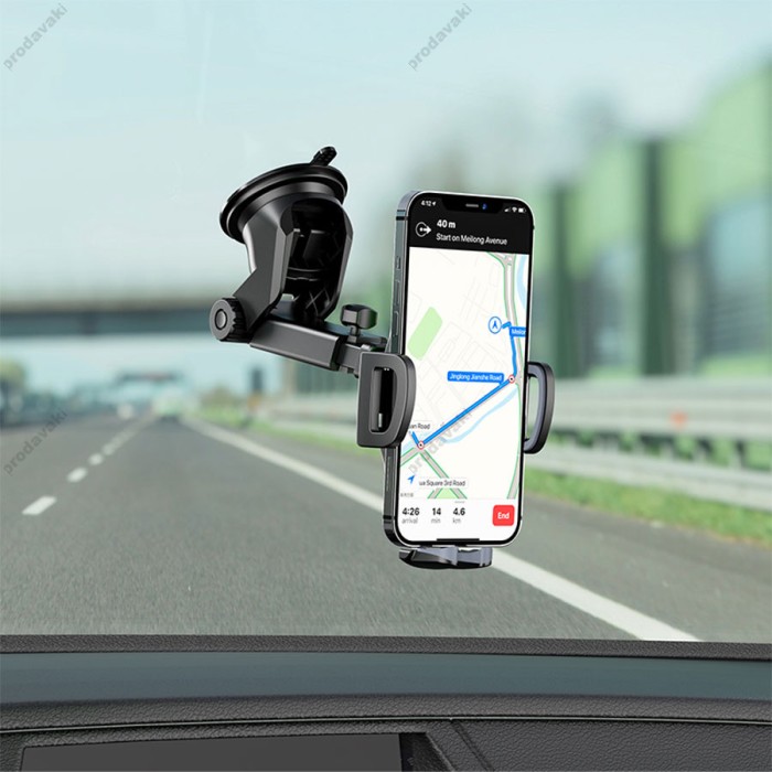 Автомобільний тримач BOROFONE BH53 Windy center console car holder Black
