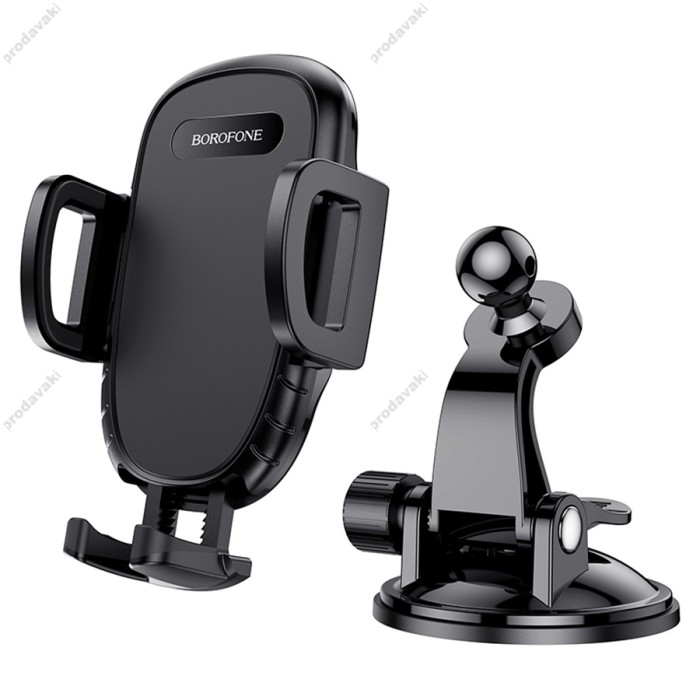 Автомобільний тримач BOROFONE BH37 Route push type suction cup Black