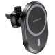 Автомобільний тримач із бездротовою зарядкою BOROFONE BH201 magnetic wireless fast charging 15W Black