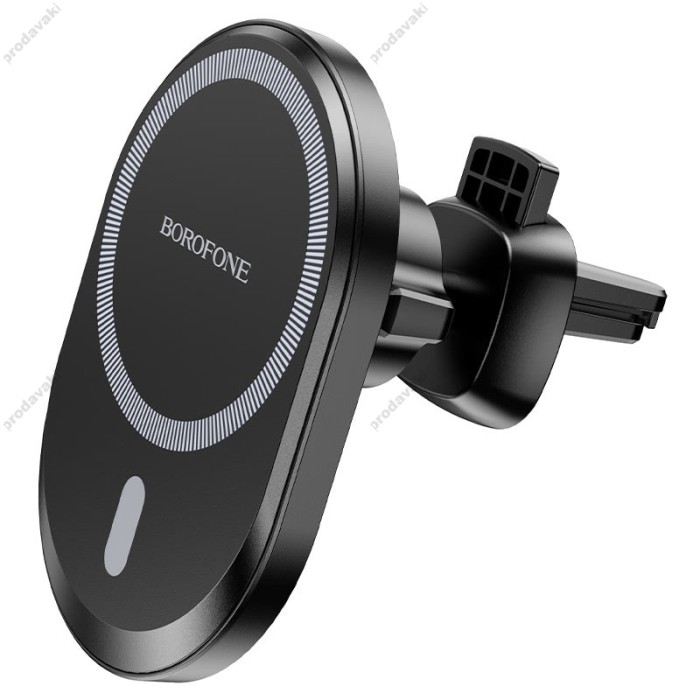 Автомобільний тримач із бездротовою зарядкою BOROFONE BH201 magnetic wireless fast charging 15W Black