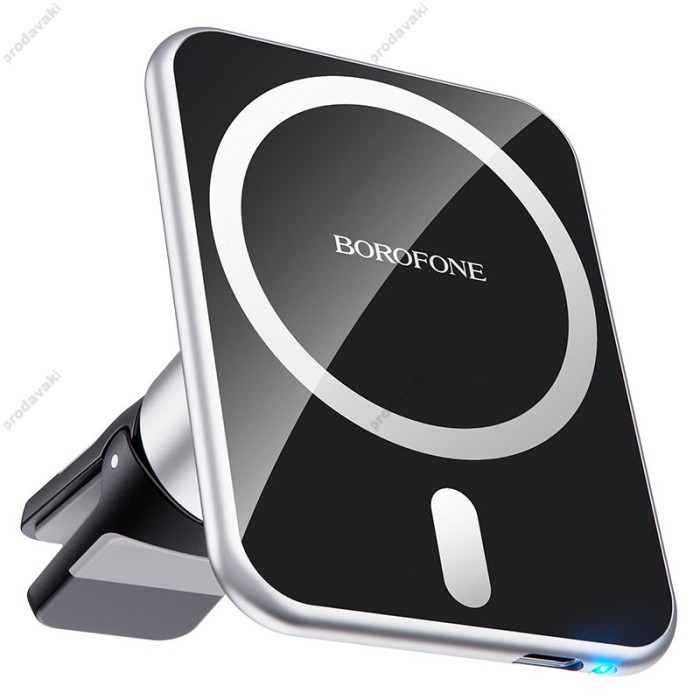 Автомобільний тримач із бездротовою зарядкою BOROFONE BH43 Xperience magnetic wireless Magsafe 15W Black