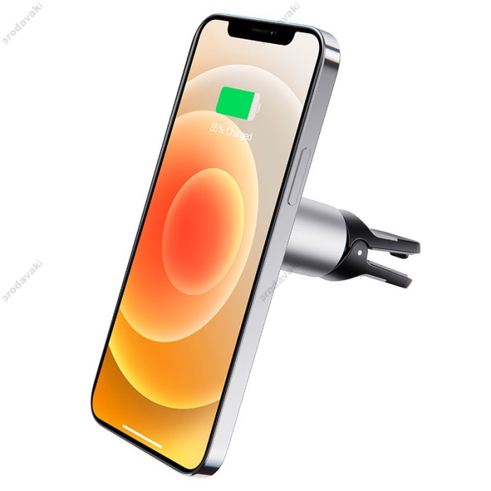 Автомобільний тримач із бездротовою зарядкою BOROFONE BH43 Xperience magnetic wireless Magsafe 15W Black