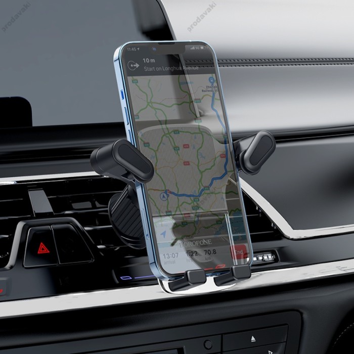 Автомобільний тримач BOROFONE BH86 Crystal ice car holder (air outlet) Black