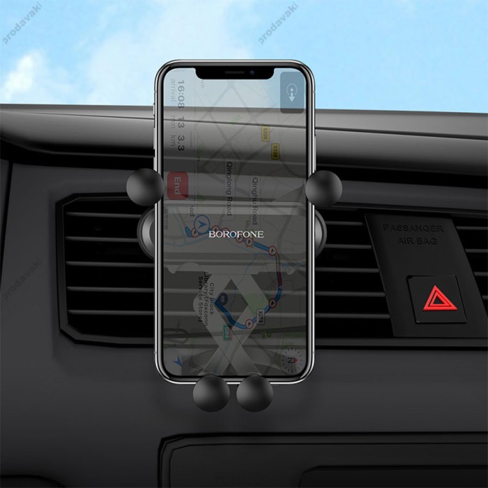 Автомобільний тримач BOROFONE BH19 Eddie air outlet gravity in-car holder Black