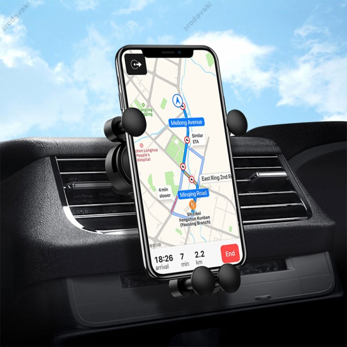Автомобільний тримач BOROFONE BH19 Eddie air outlet gravity in-car holder Black