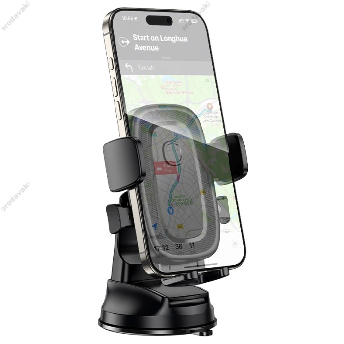 Автомобільний тримач BOROFONE BH132 Follower one-button car holder (center console) Black