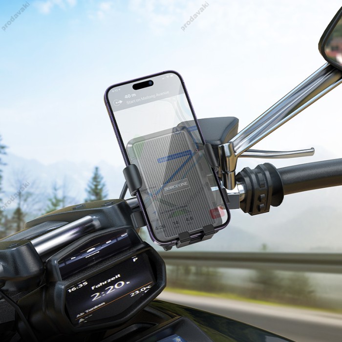 Тримач телефону для велосипеда/мотоцикла BOROFONE BH137 Knight motorcycle bicycle universal holder Black