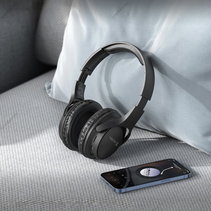 Бездротові Bluetooth навушники Veron BH10 Tune BT 5.3 Black