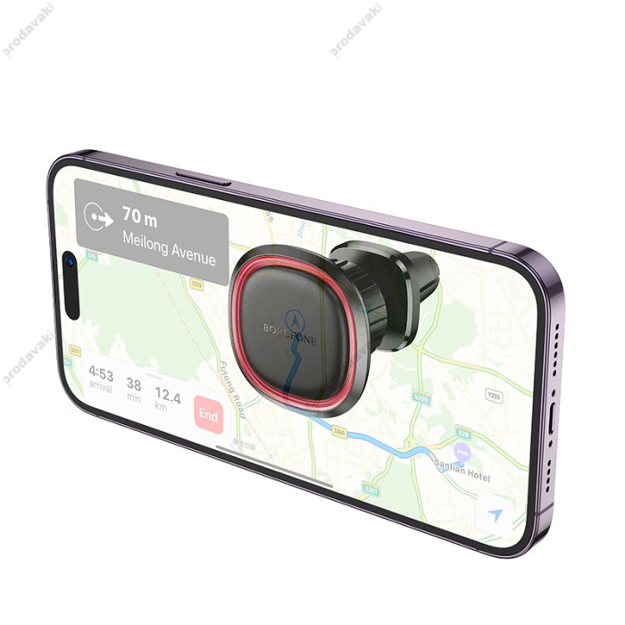 Автомобільний тримач BOROFONE BH124 Roman magnetic Black