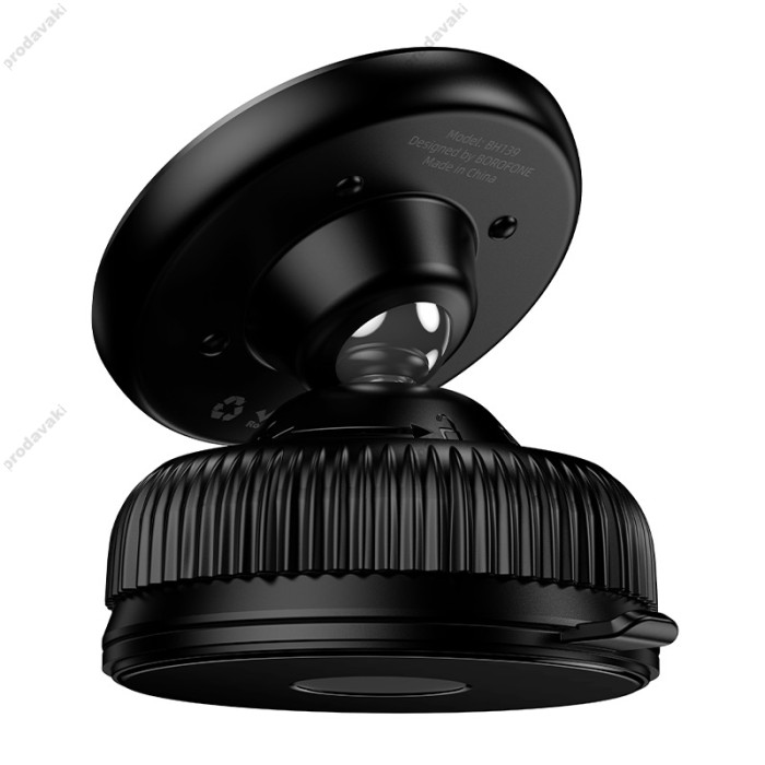 Автомобільний тримач BOROFONE BH139 Rider vacuum suction cup magnetic holder (universal) Black