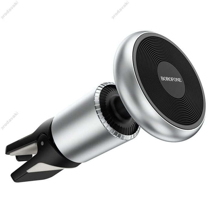Автомобільний тримач BOROFONE BH47 Cool move air outlet magnetic car holder extended version Black-Silver