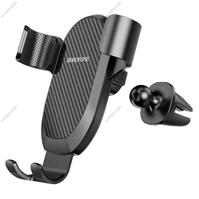 Автомобільний тримач BOROFONE BH48 Warrior Air outlet Gravity Car holder Black