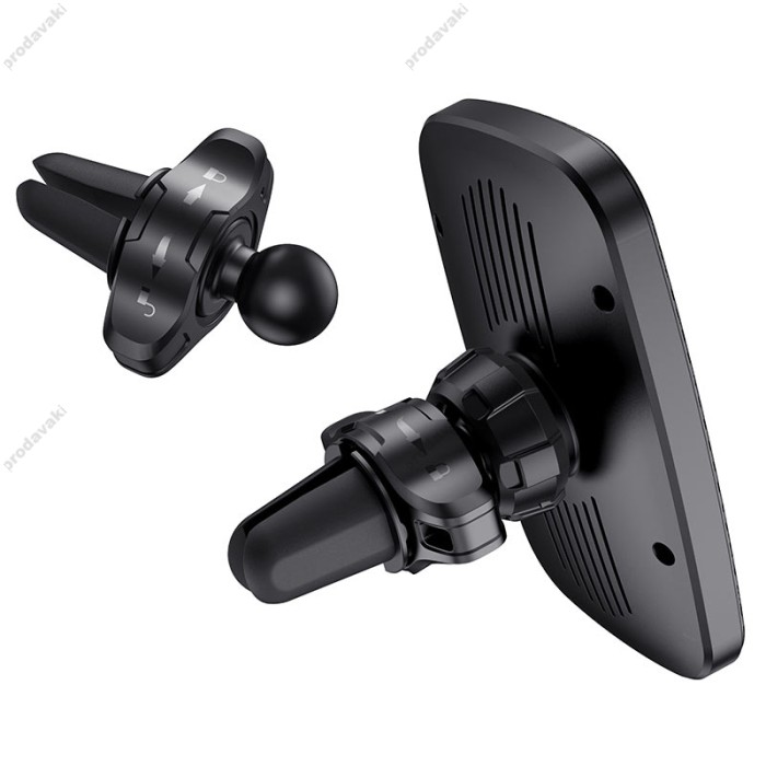 Автомобільний тримач із бездротовою зарядкою BOROFONE BH35 Magnetic wireless charging car holder 15W Black