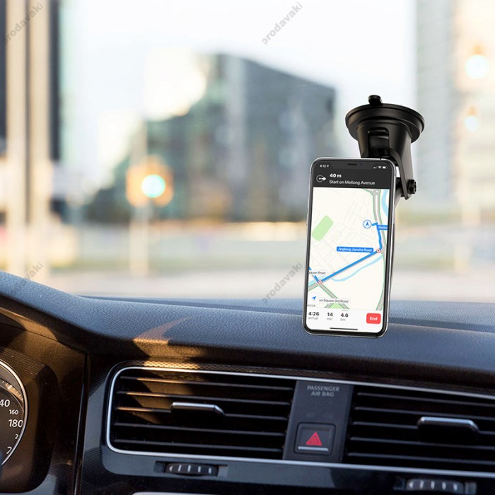 Автомобільний тримач із бездротовою зарядкою BOROFONE BH35 Magnetic wireless charging car holder 15W Black
