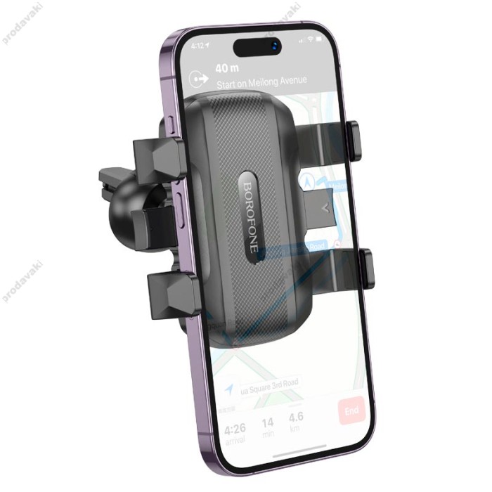 Автомобільний тримач BOROFONE BH98 Wind automatic clamping car holder (air outlet) Black