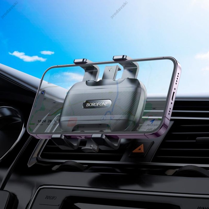 Автомобільний тримач BOROFONE BH98 Wind automatic clamping car holder (air outlet) Black