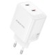 Мережевий зарядний пристрій Borofone BN31 Cargador dual port charger 45W White