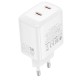 Мережевий зарядний пристрій Borofone BN31 Cargador dual port charger 45W White