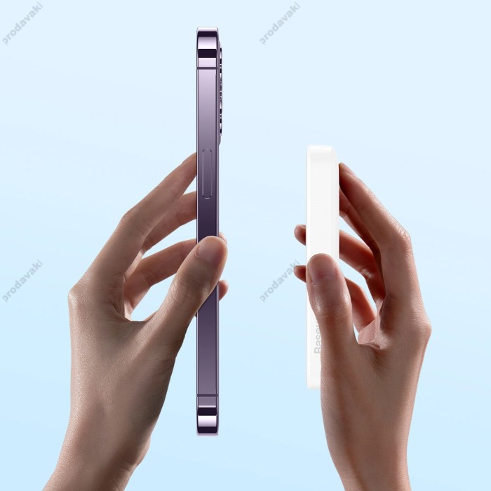 Повербанк портативний акумулятор Power bank Baseus Airpow Magnetic магнітний 20W 6000mAh White P10022807213-00