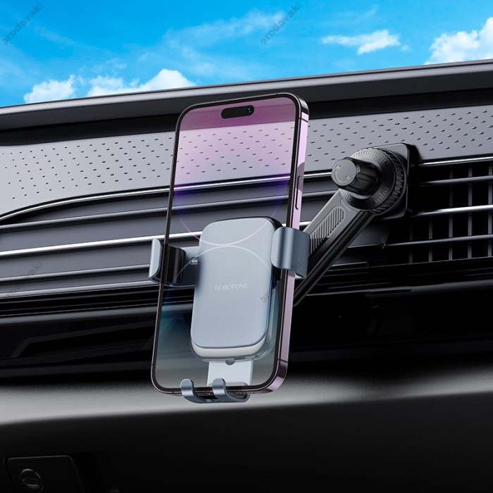 Автомобільний тримач BOROFONE BH94 Warrior gravity car holder (air outlet) Black