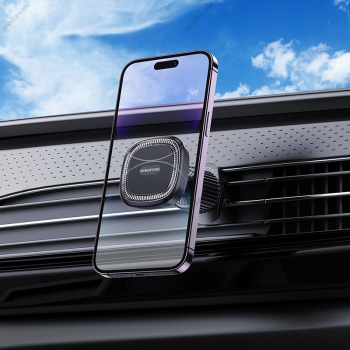 Автомобільний тримач BOROFONE BH96 NT Ice magnetic car holder (air outlet) Black