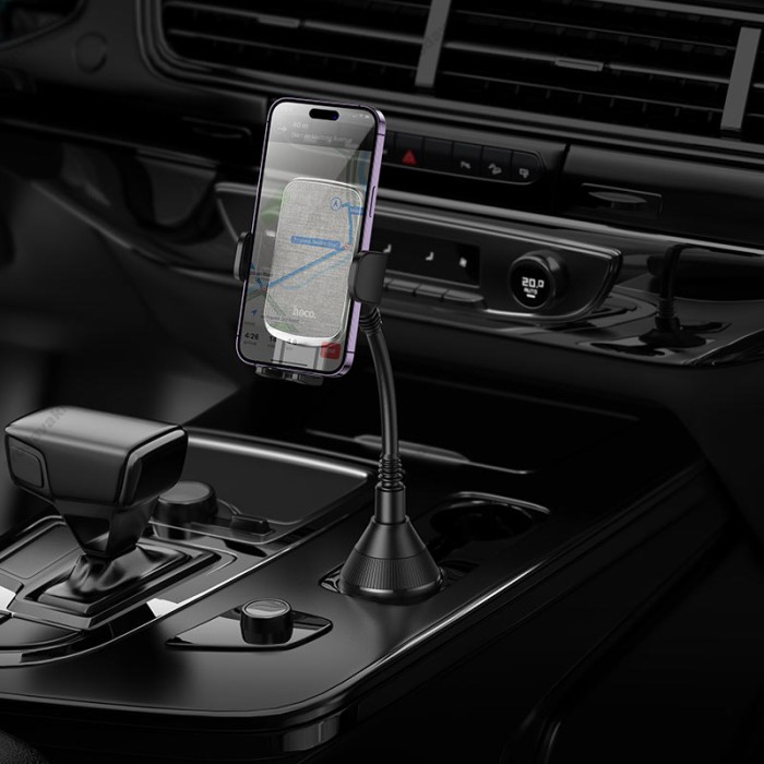 Автомобільний тримач Hoco H63 Utmost push-type car mount (cup holder) Black