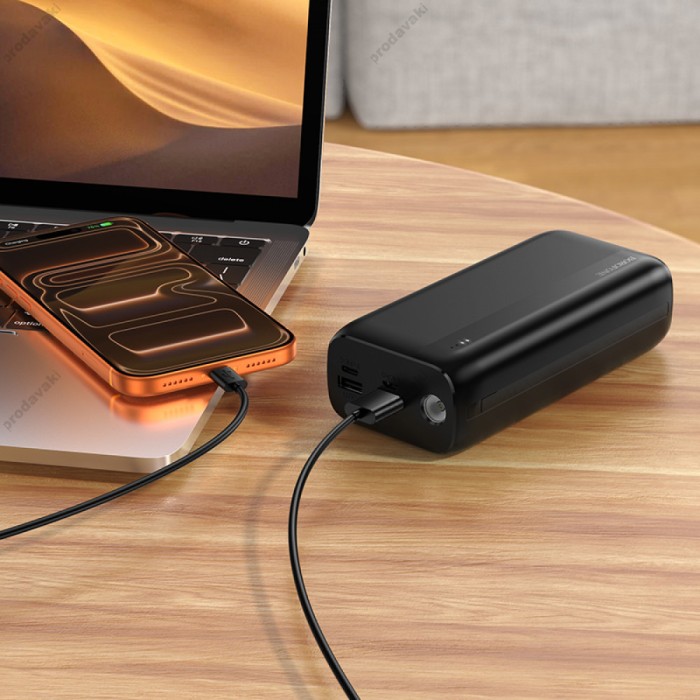 Повербанк портативний акумулятор Power bank Borofone BJ86A Victoria 22.5W+PD20W 30000 mAh Black