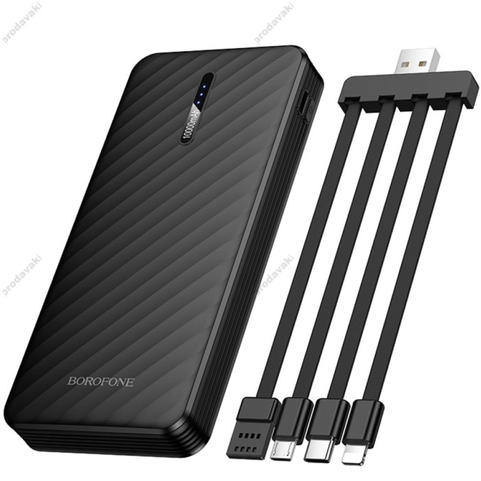 Повербанк портативний акумулятор Power bank BOROFONE BJ84 Freeway 10000 mAh Black