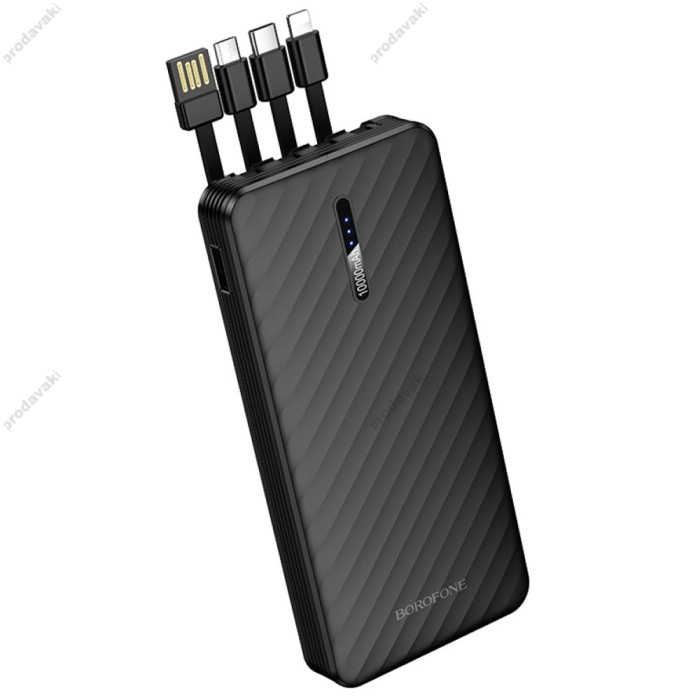 Повербанк портативний акумулятор Power bank BOROFONE BJ84 Freeway 10000 mAh Black